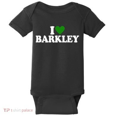 I Love Barkley St Patricks Day I Heart Barkley Baby Bodysuit