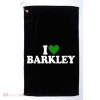 I Love Barkley St Patricks Day I Heart Barkley Golf Towel thumb 0