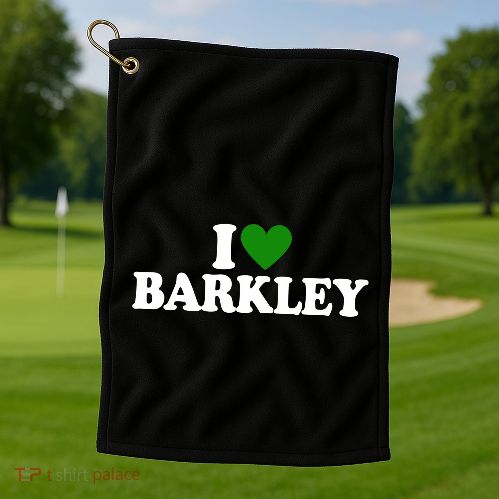 I Love Barkley St Patricks Day I Heart Barkley Golf Towel