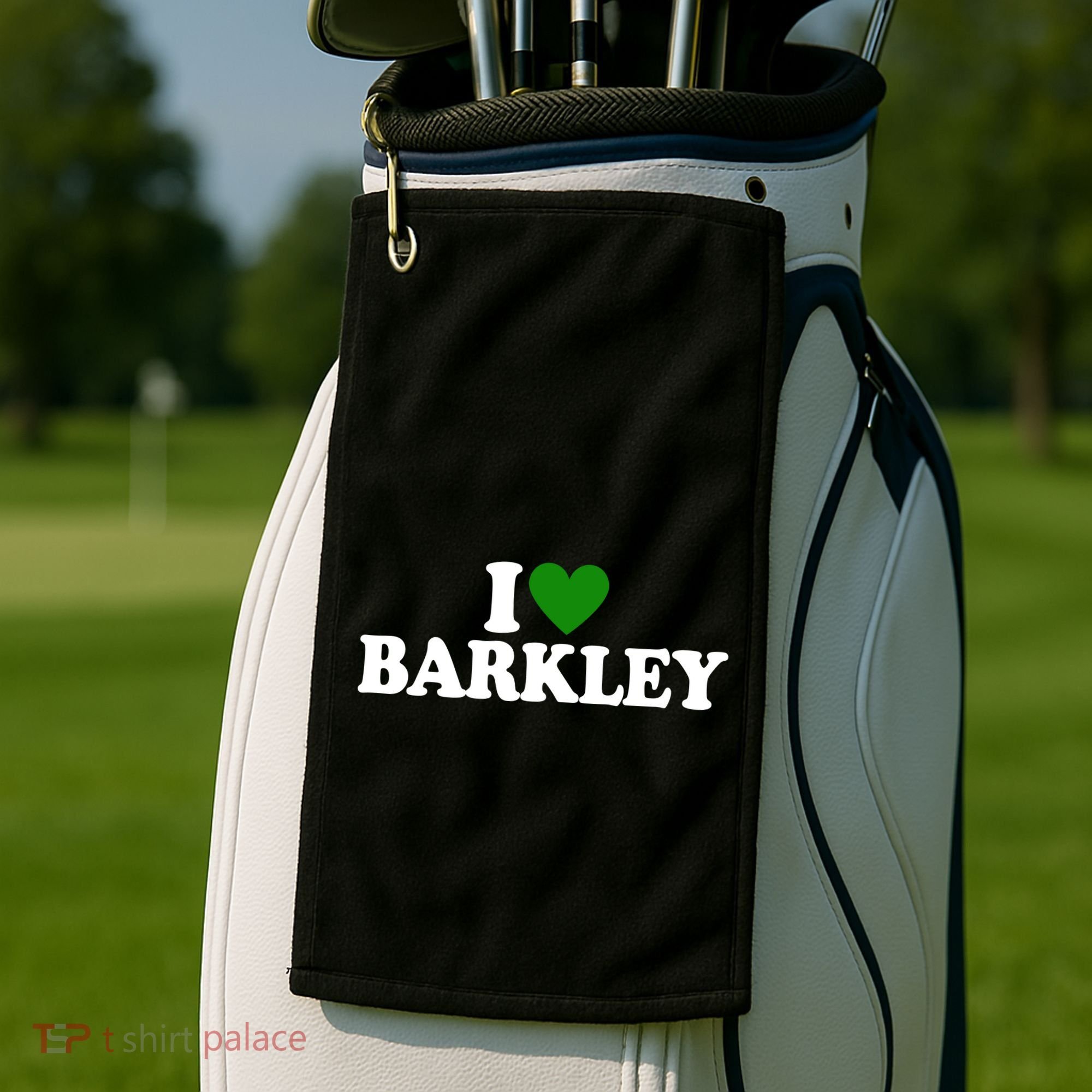 I Love Barkley St Patricks Day I Heart Barkley Golf Towel