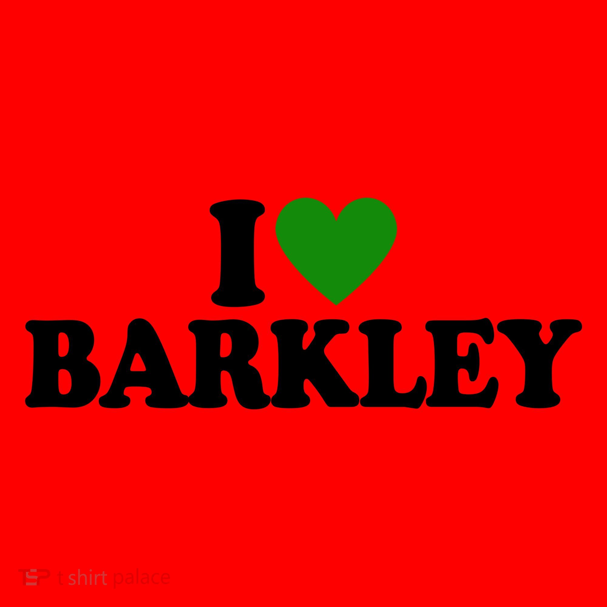 I Love Barkley St Patricks Day I Heart Barkley Santa Hat