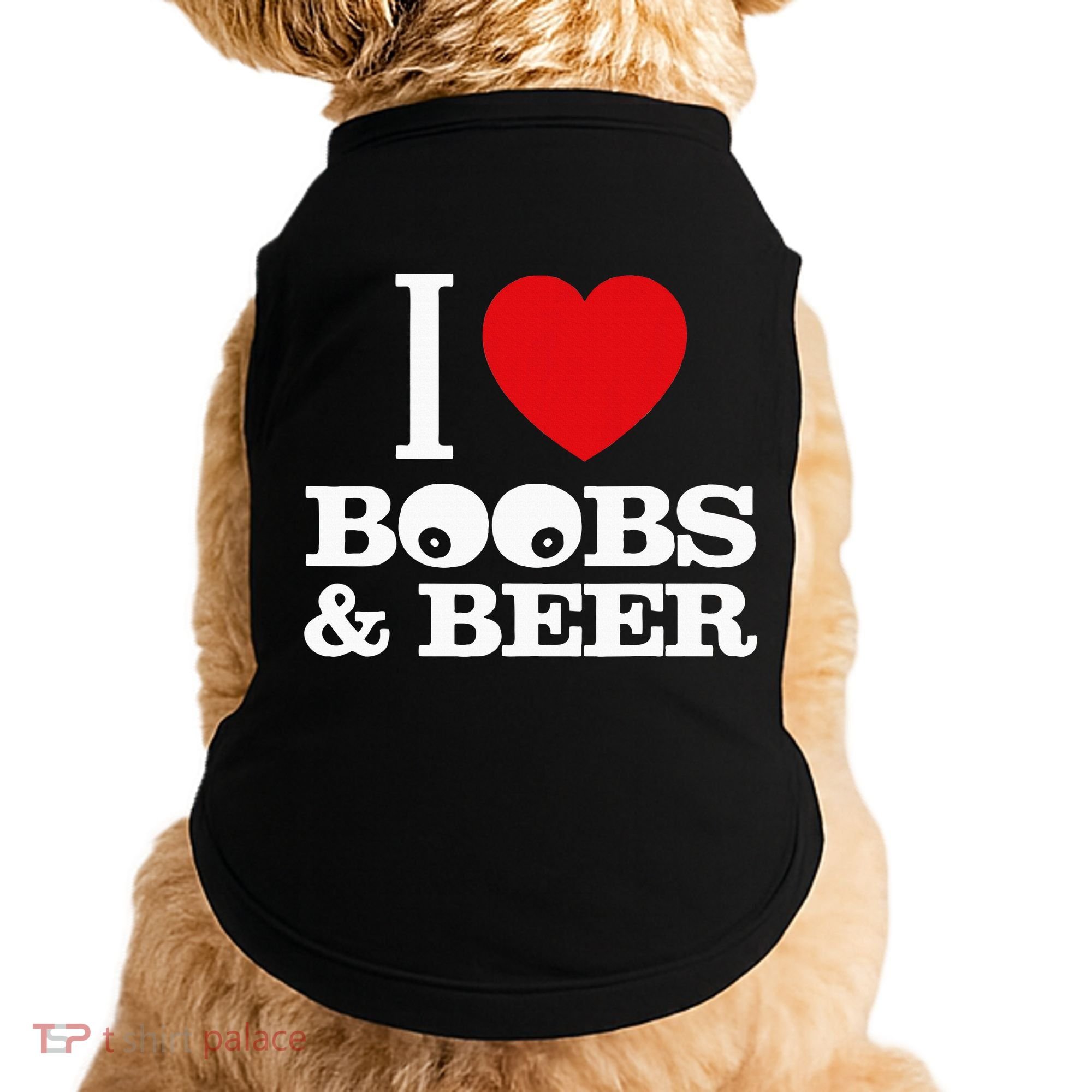 I Love Boobs And Beer Doggie Tank