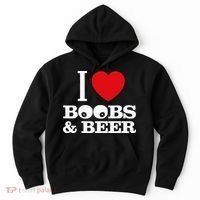 I Love Boobs And Beer Hoodie thumb 0