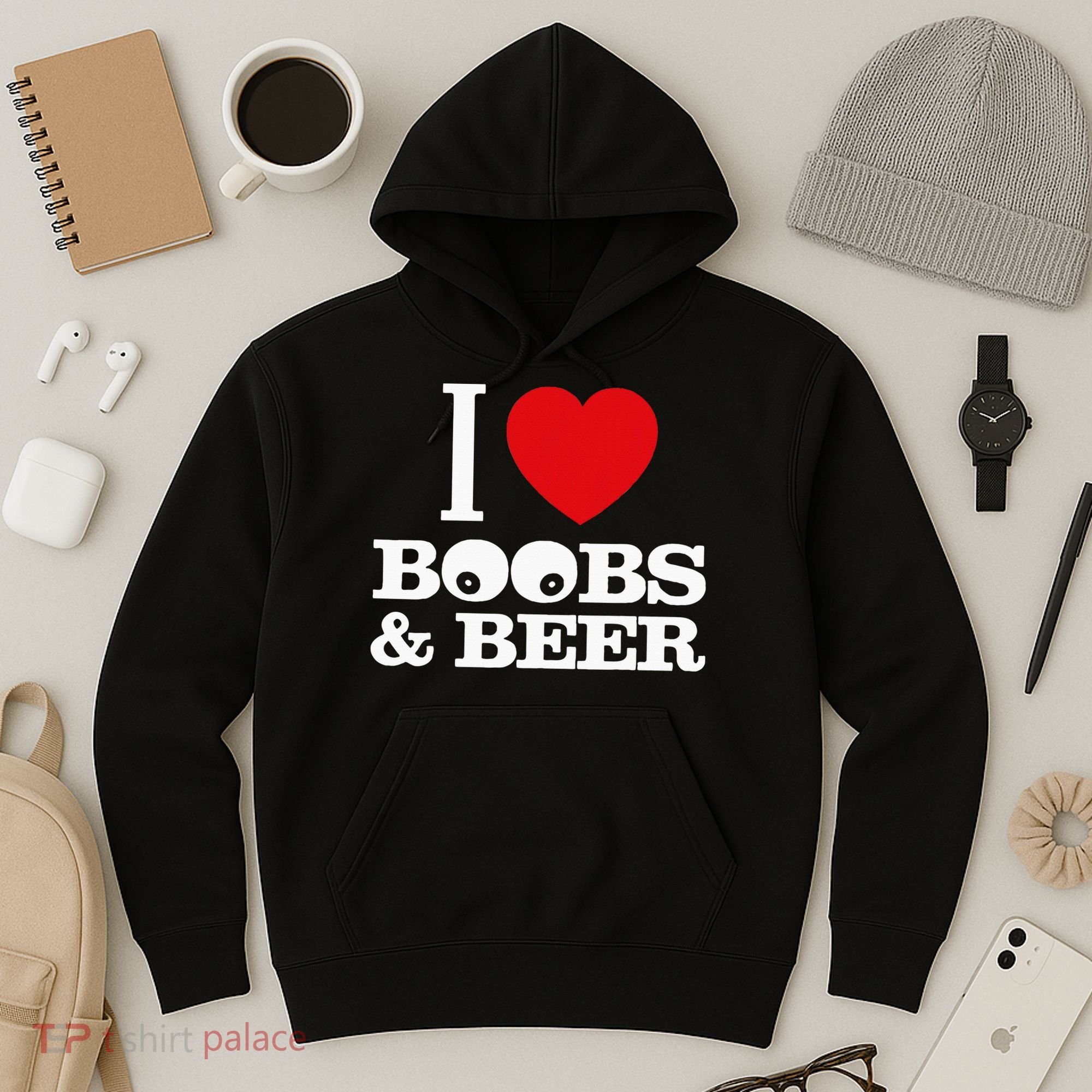 I Love Boobs And Beer Hoodie