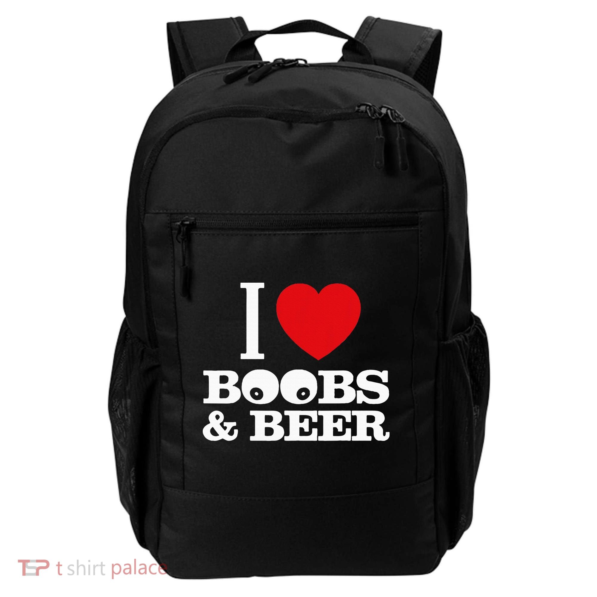 I Love Boobs And Beer Backpack