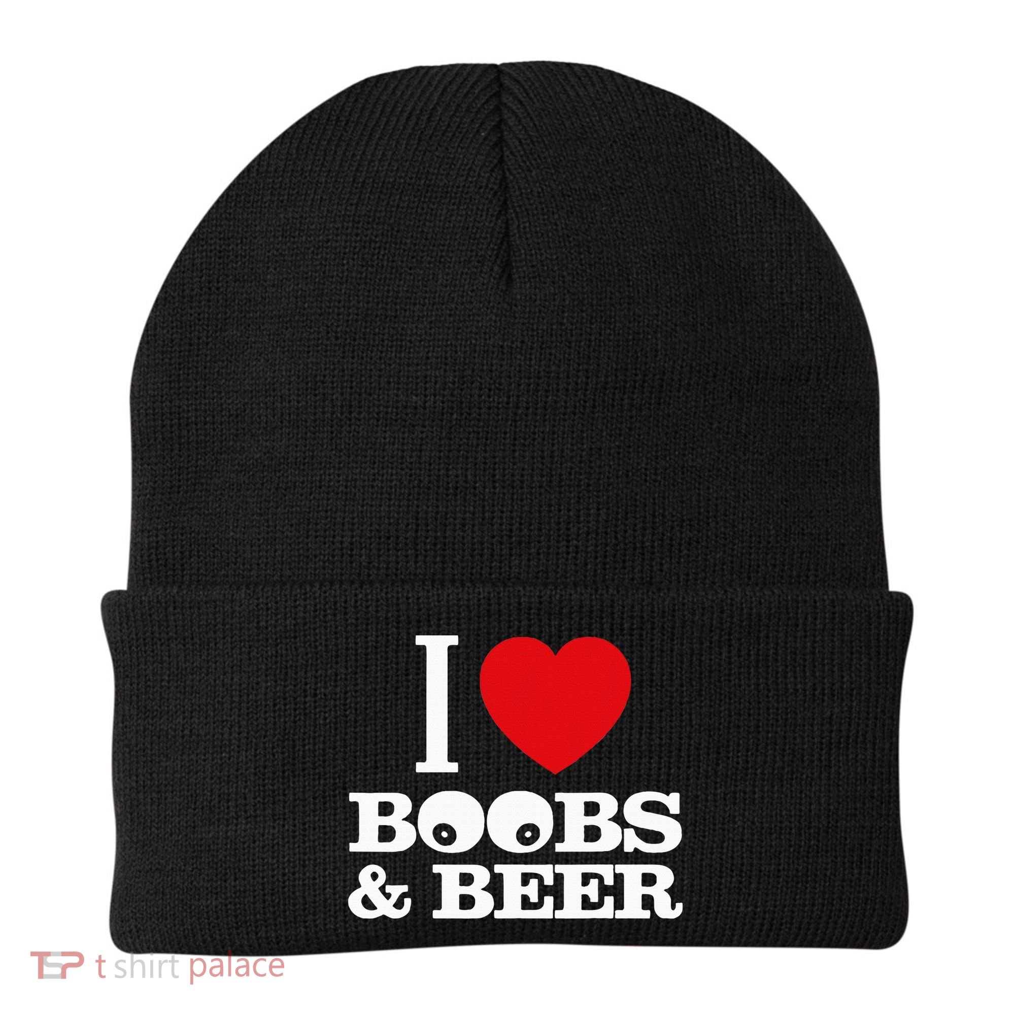 I Love Boobs And Beer Beanie
