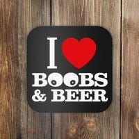 I Love Boobs And Beer Coaster thumb 0