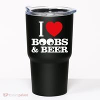 I Love Boobs And Beer Tumbler thumb 0