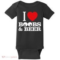 I Love Boobs And Beer Baby Bodysuit thumb 0