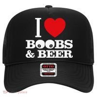 I Love Boobs And Beer Hat thumb 0