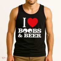 I Love Boobs And Beer Tank Top thumb 3