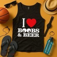 I Love Boobs And Beer Tank Top thumb 4