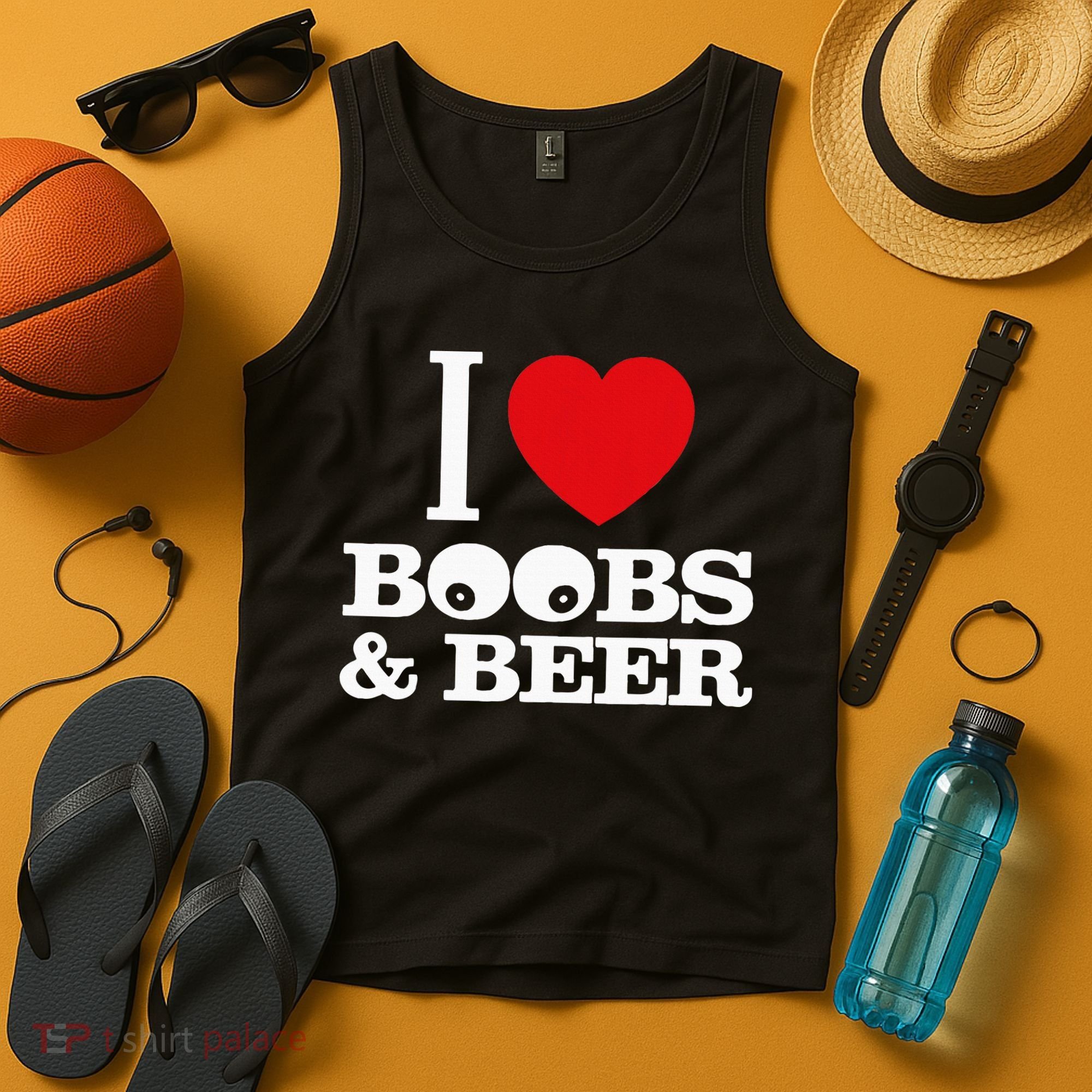 I Love Boobs And Beer Tank Top