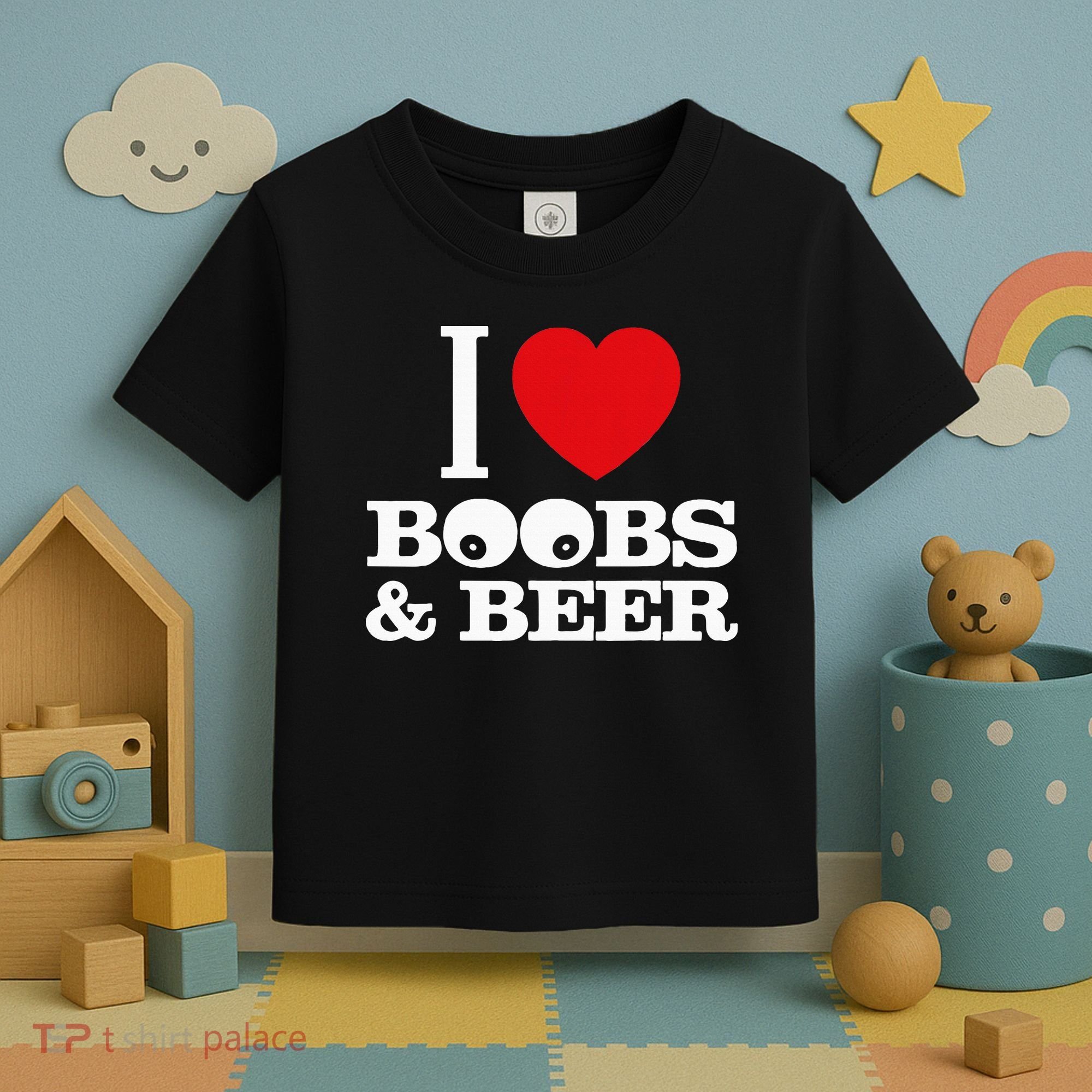 I Love Boobs And Beer Toddler T-Shirt