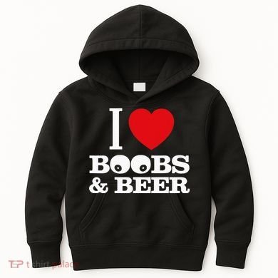 I Love Boobs And Beer Kids Hoodie
