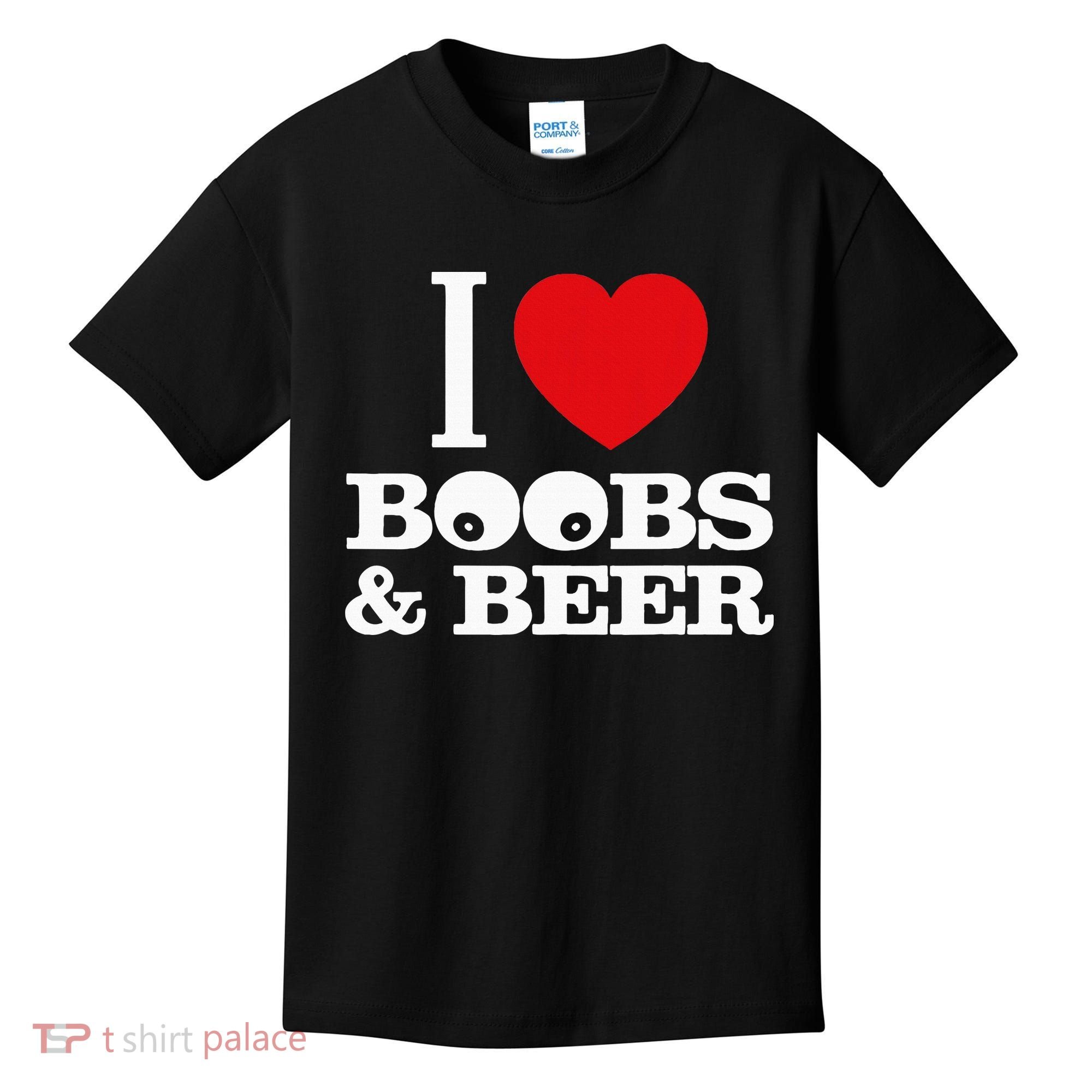 I Love Boobs And Beer Kids T-Shirt