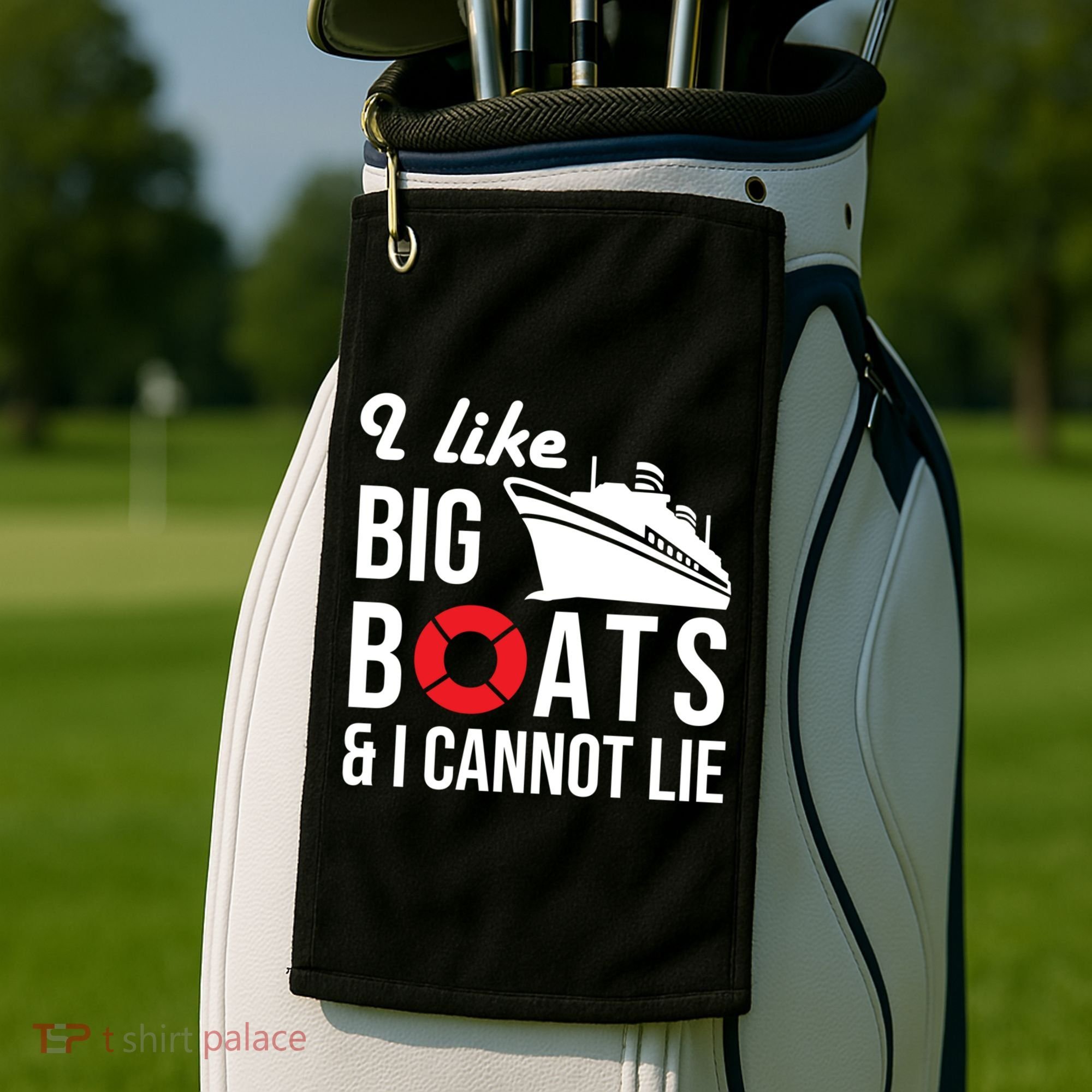 I Like Big Boats And I Cannot Lie Cruise Ship Sailing Cool Gift Golf Towel