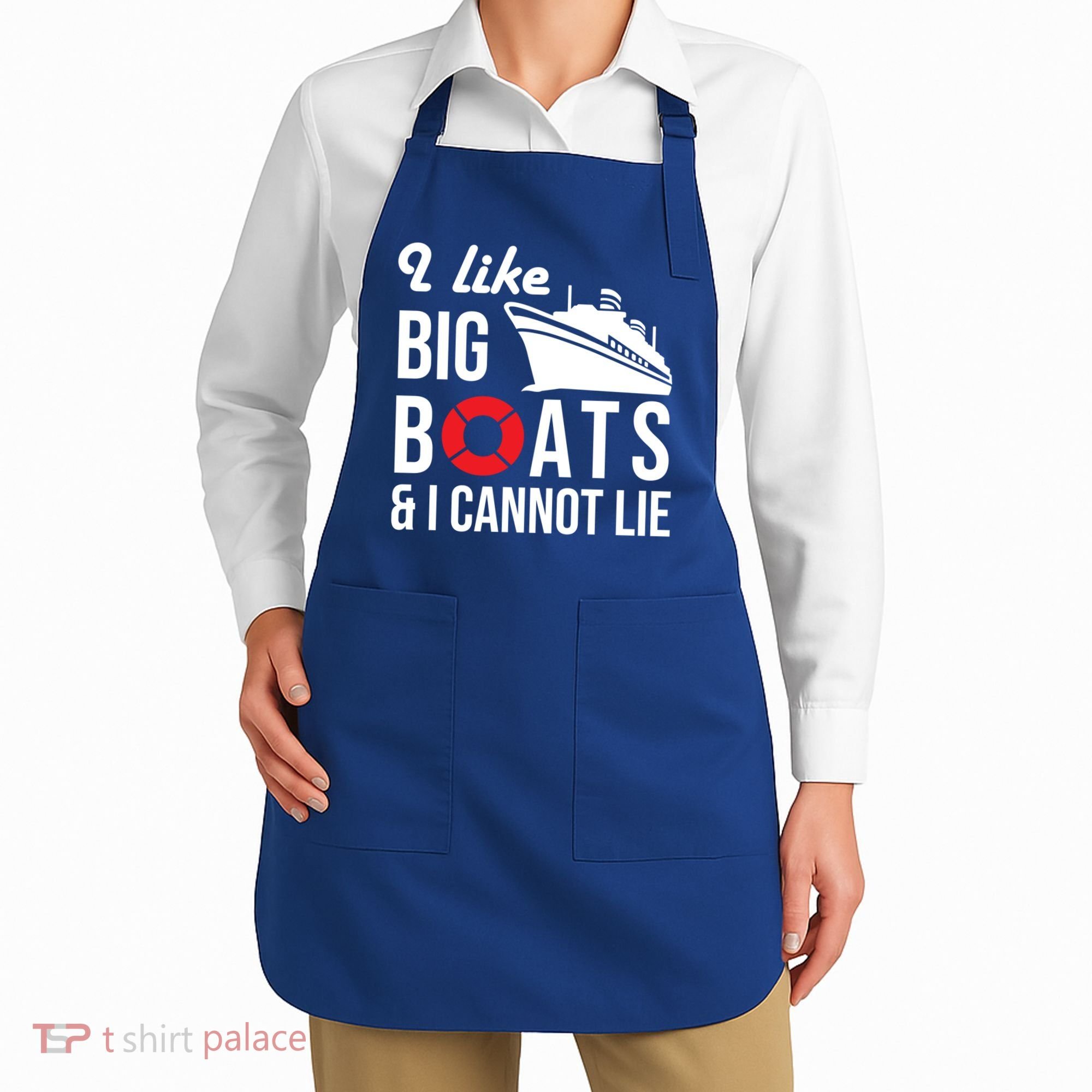 I Like Big Boats And I Cannot Lie Cruise Ship Sailing Cool Gift Apron