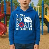 I Like Big Boats And I Cannot Lie Cruise Ship Sailing Cool Gift Kids Hoodie thumb 2