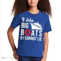 I Like Big Boats And I Cannot Lie Cruise Ship Sailing Cool Gift Kids T-Shirt thumb 2