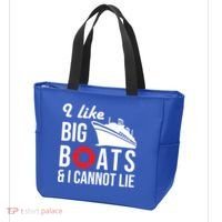 I Like Big Boats And I Cannot Lie Cruise Ship Sailing Cool Gift Tote Bag thumb 3