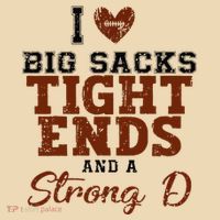 I Love Big Sacks Tight Ends And A Strong D Tote Bag thumb 4