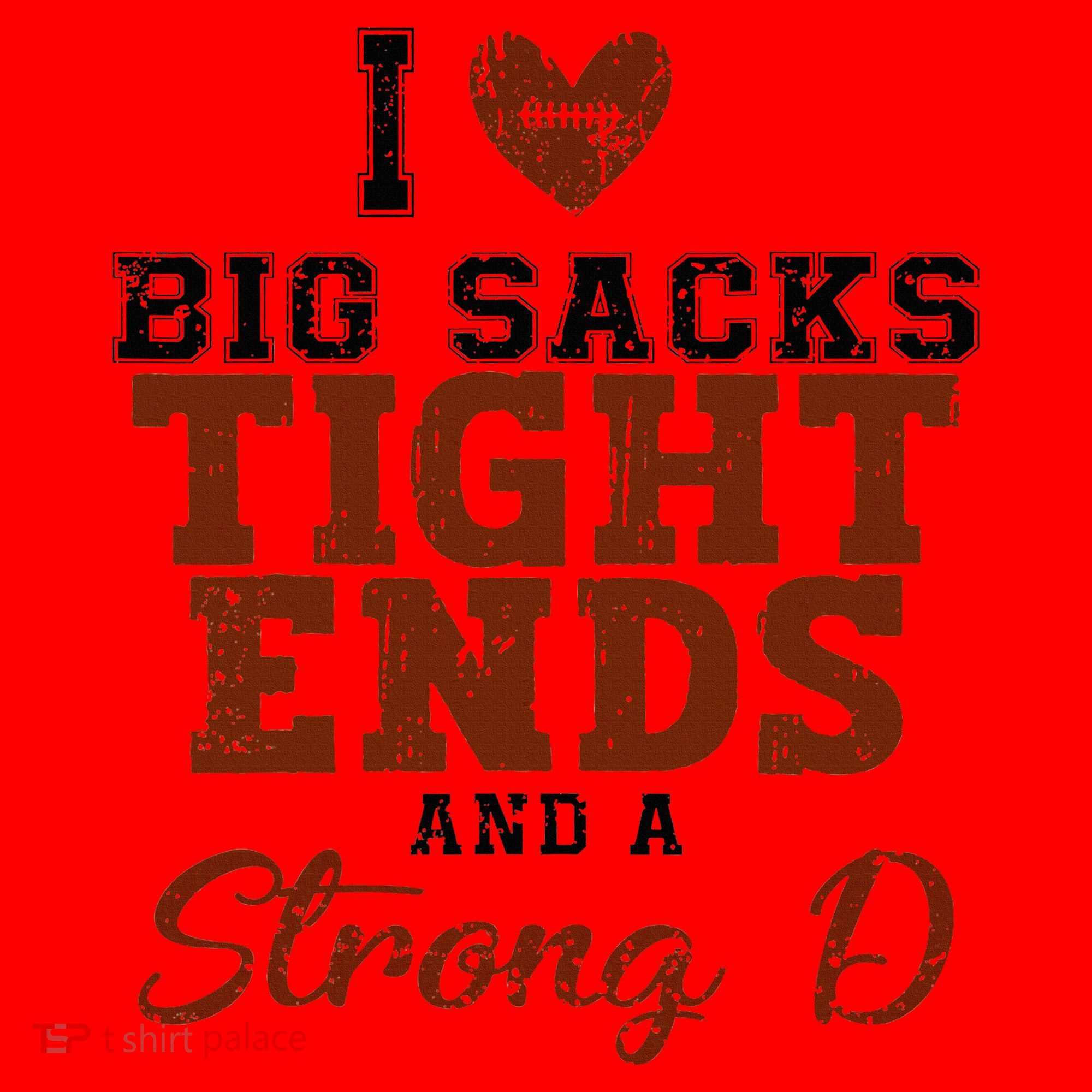 I Love Big Sacks Tight Ends And A Strong D Santa Hat