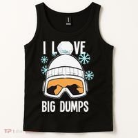 I Love Big Dumps Snowboarder Snowboarding Freestyle Boarder Tank Top thumb 2