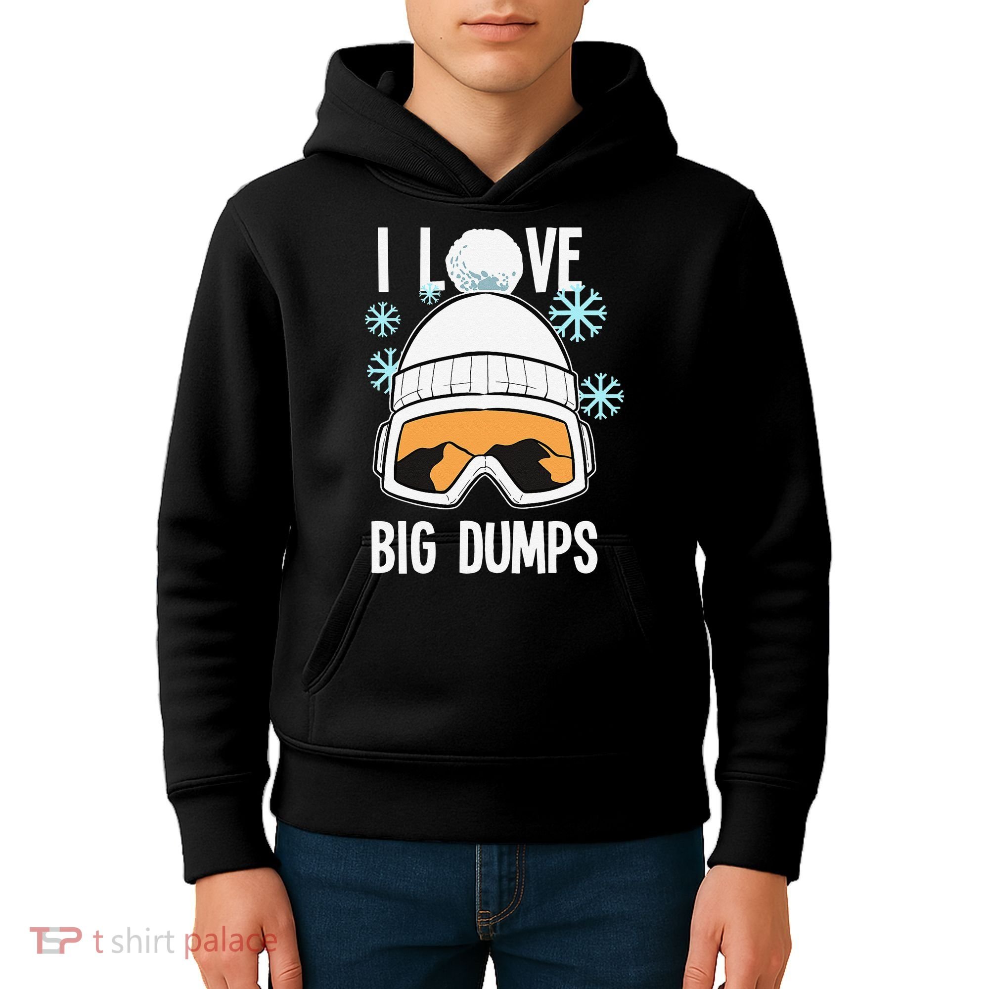 I Love Big Dumps Snowboarder Snowboarding Freestyle Boarder Kids Hoodie