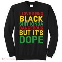 I Love Being Black It's Dope Afro Hair Black History Month Sweatshirt thumb 0