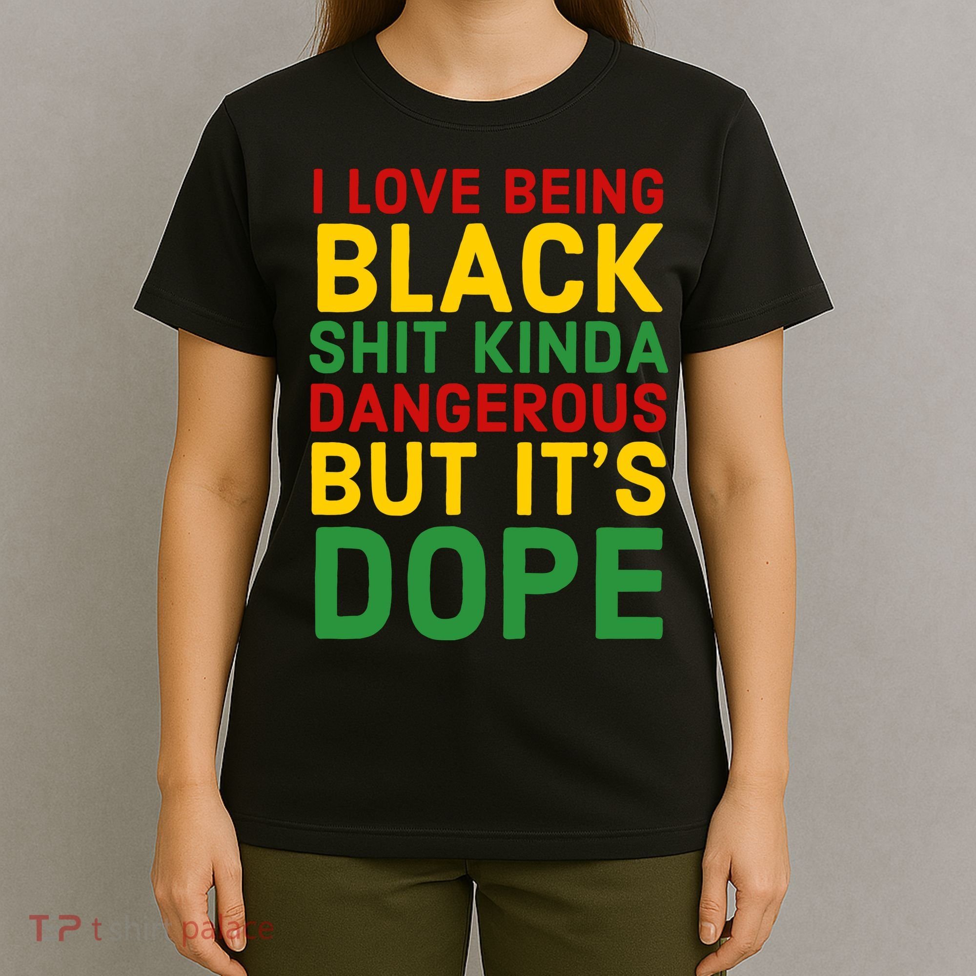 I Love Being Black It's Dope Afro Hair Black History Month T-Shirt