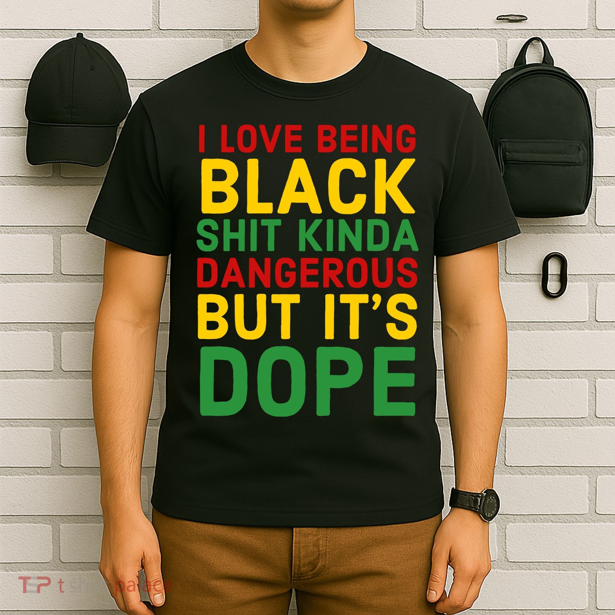 I Love Being Black It's Dope Afro Hair Black History Month T-Shirt