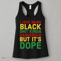 I Love Being Black It's Dope Afro Hair Black History Month Women's Tank Top thumb 3
