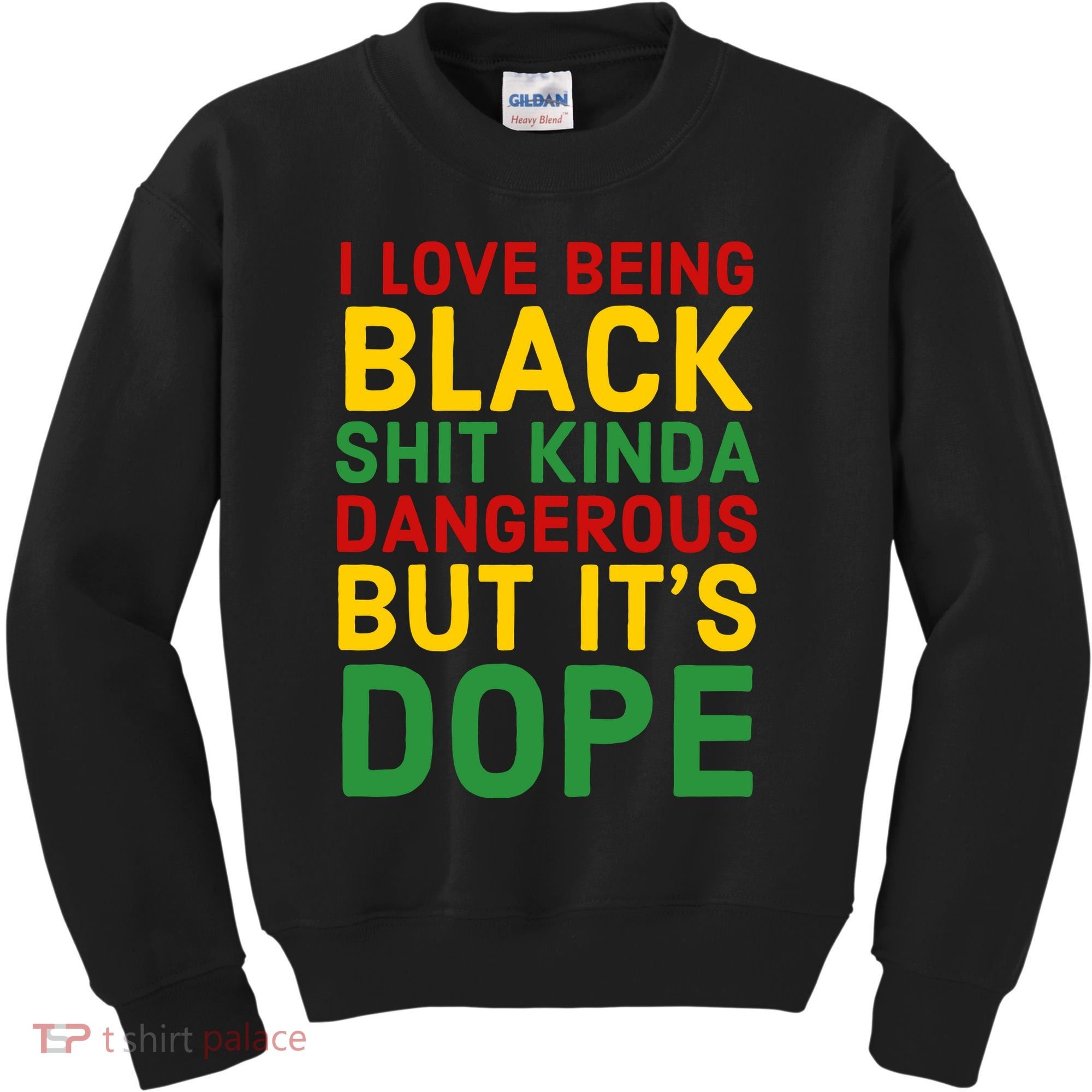 I Love Being Black It's Dope Afro Hair Black History Month Kids Sweatshirt