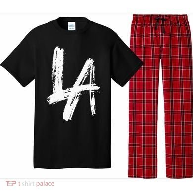 Interlocking La Brush Design Los Angeles California Pajama Set