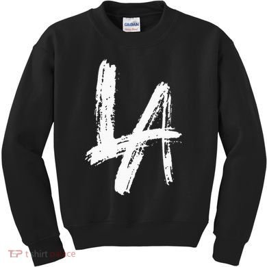 Interlocking La Brush Design Los Angeles California Kids Sweatshirt