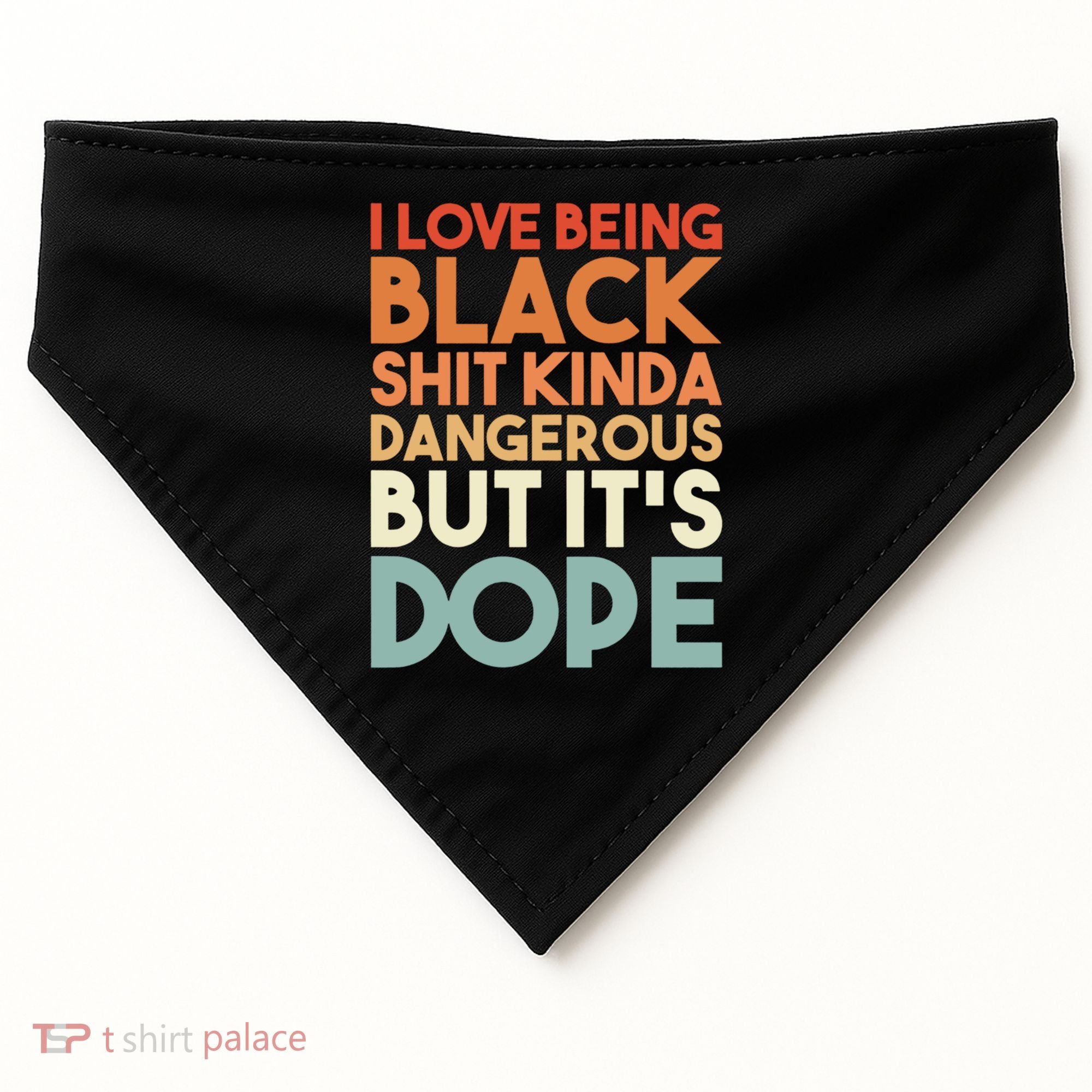 I Love Being Black History Kinda Dangerous But It's Dope Gift USA-Made Doggie Bandana
