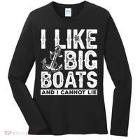 I Like Big Boats And I Can't Lie Women's Long Sleeve Shirt thumb 0