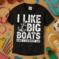 I Like Big Boats And I Can't Lie Kids T-Shirt thumb 3