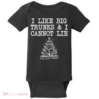 I Like Big Trunks And I Cannot Lie Funny Christmas Baby Bodysuit thumb 0