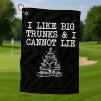 I Like Big Trunks And I Cannot Lie Funny Christmas Golf Towel thumb 1