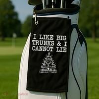 I Like Big Trunks And I Cannot Lie Funny Christmas Golf Towel thumb 2