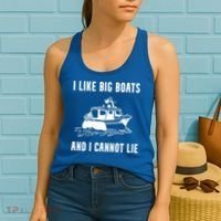 I Like Boats Funny Boat Lover Boater Dad Fishing Boating Gift Women's Tank Top thumb 2