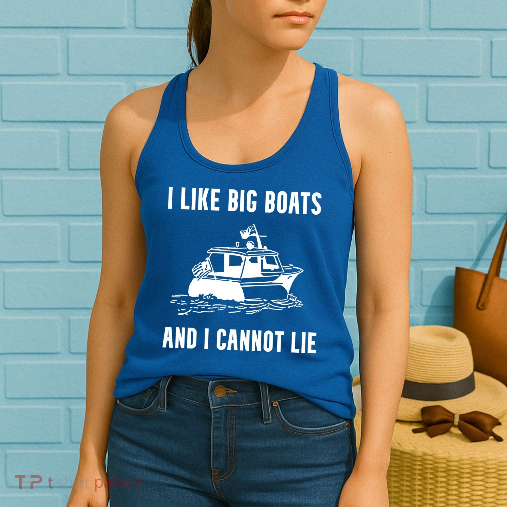 I Like Boats Funny Boat Lover Boater Dad Fishing Boating Gift Women's Tank Top