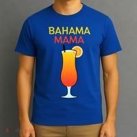 I Love Bahama Mama Always At The Bar With This Cocktail Gift T-Shirt thumb 3