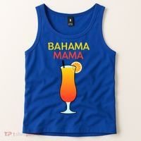 I Love Bahama Mama Always At The Bar With This Cocktail Gift Tank Top thumb 2