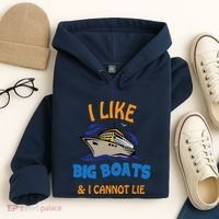 I Like Big Boats And I Cannot Lie. Funny Cool Cruise Hoodie thumb 4