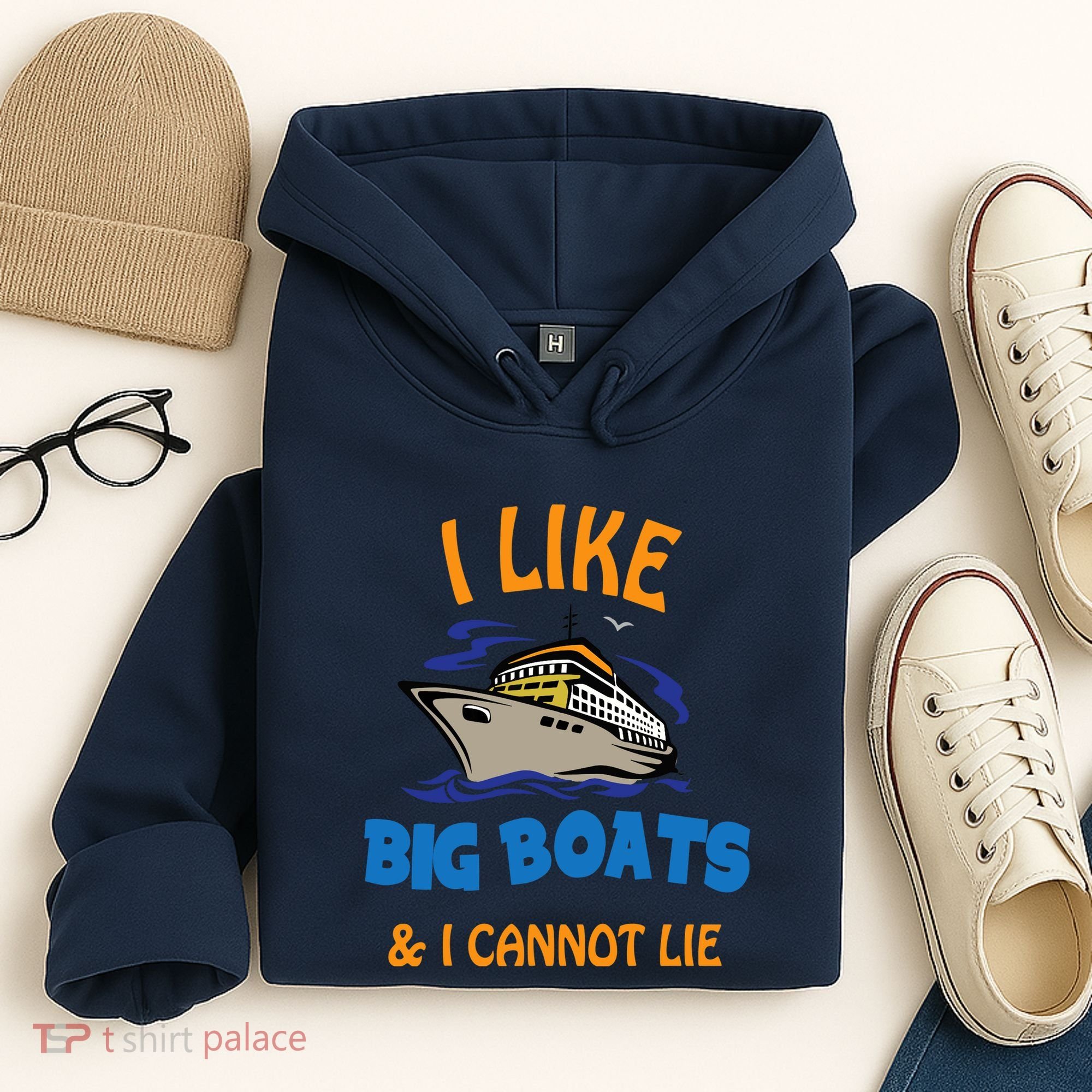I Like Big Boats And I Cannot Lie. Funny Cool Cruise Hoodie