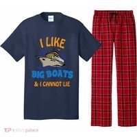 I Like Big Boats And I Cannot Lie. Funny Cool Cruise Pajama Set thumb 0