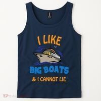 I Like Big Boats And I Cannot Lie. Funny Cool Cruise Tank Top thumb 2